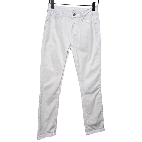 Dear John Blaire High Rise Straight Jeans White Size 24 NWT - Picture 1 of 10